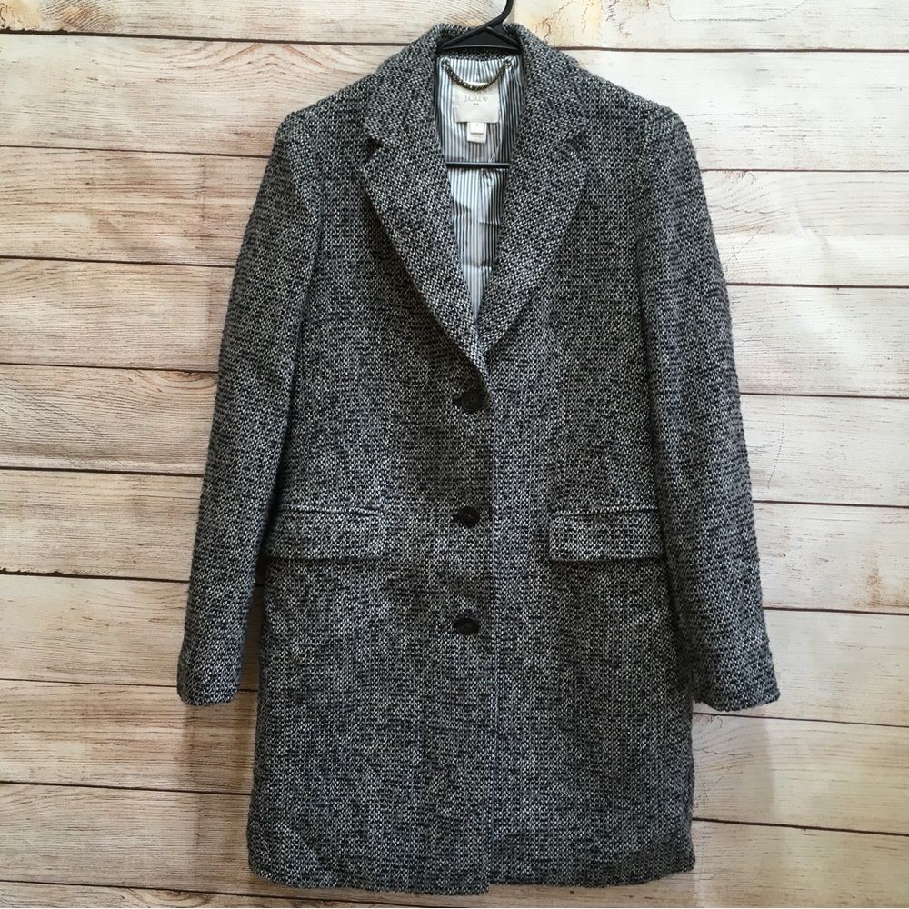 J. Crew Gray Wool Blend Coat